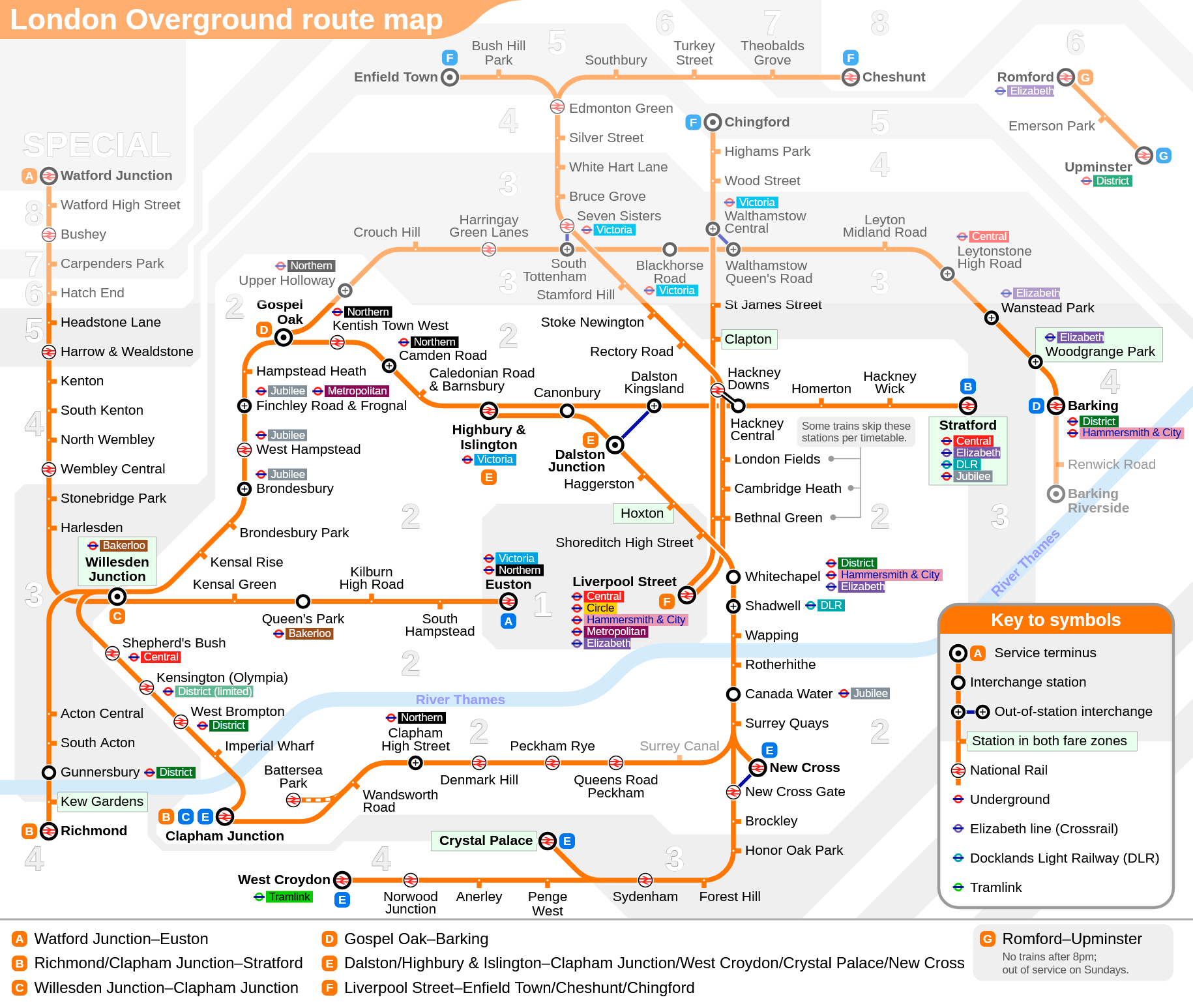 London Overground map 2024
